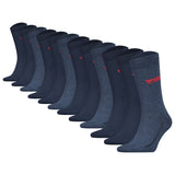 Levi's Herren Socken 12er Pack - Regular Cut Batwing, ECOM, Logo, einfarbig