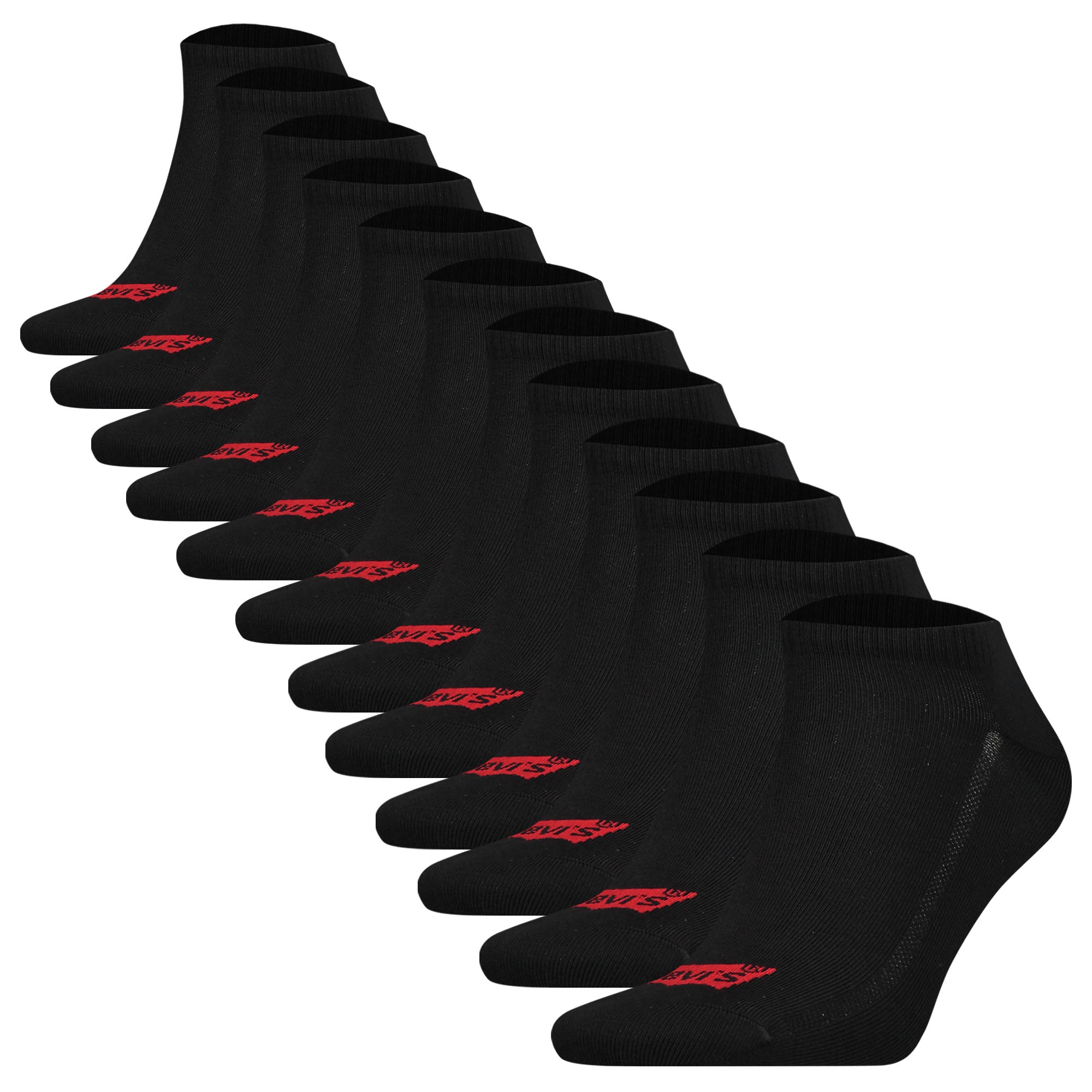 Levi's Unisex Sneakersocken, 12er Pack - Low Cut Batwing Logo, ECOM