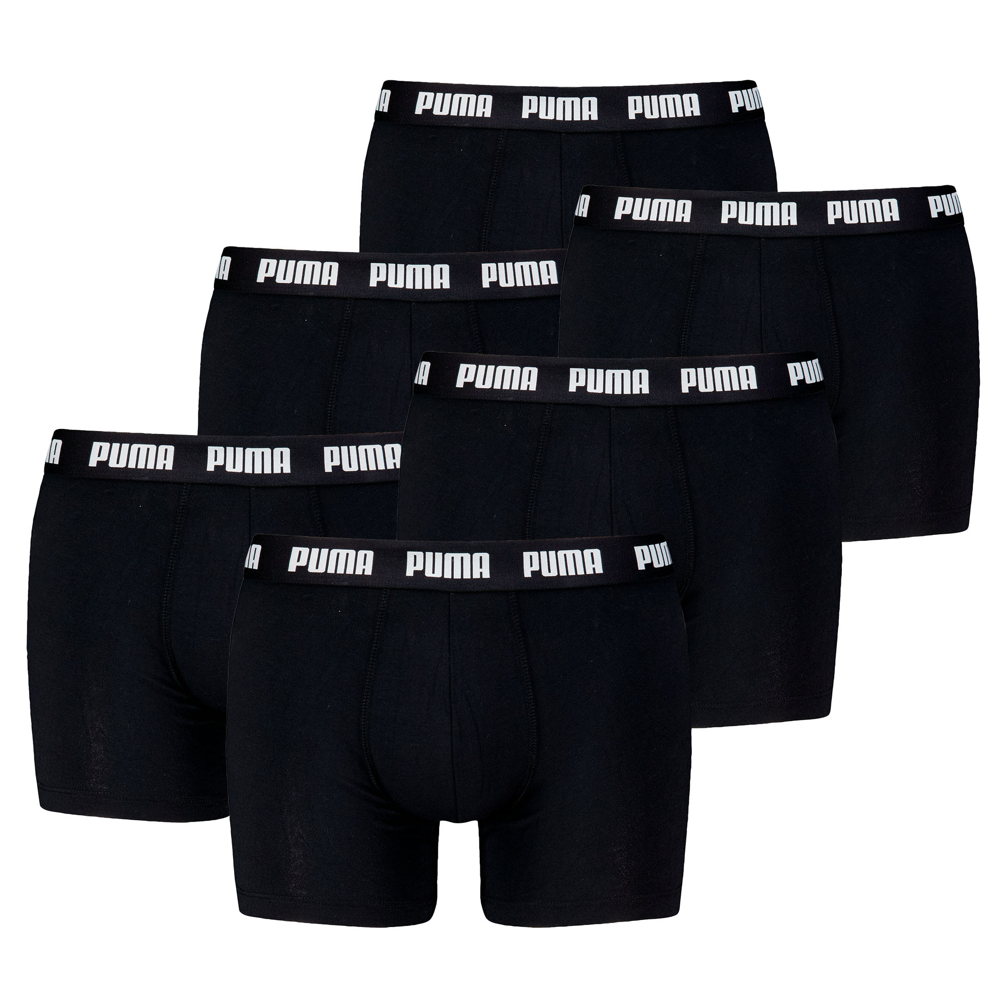PUMA Herren Boxershorts, 6er Pack - Everyday Boxers 6P, Cotton Stretch, einfarbig