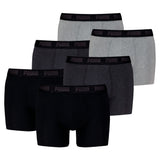 PUMA Herren Boxershorts, 6er Pack - Everyday Boxers 6P, Cotton Stretch, einfarbig