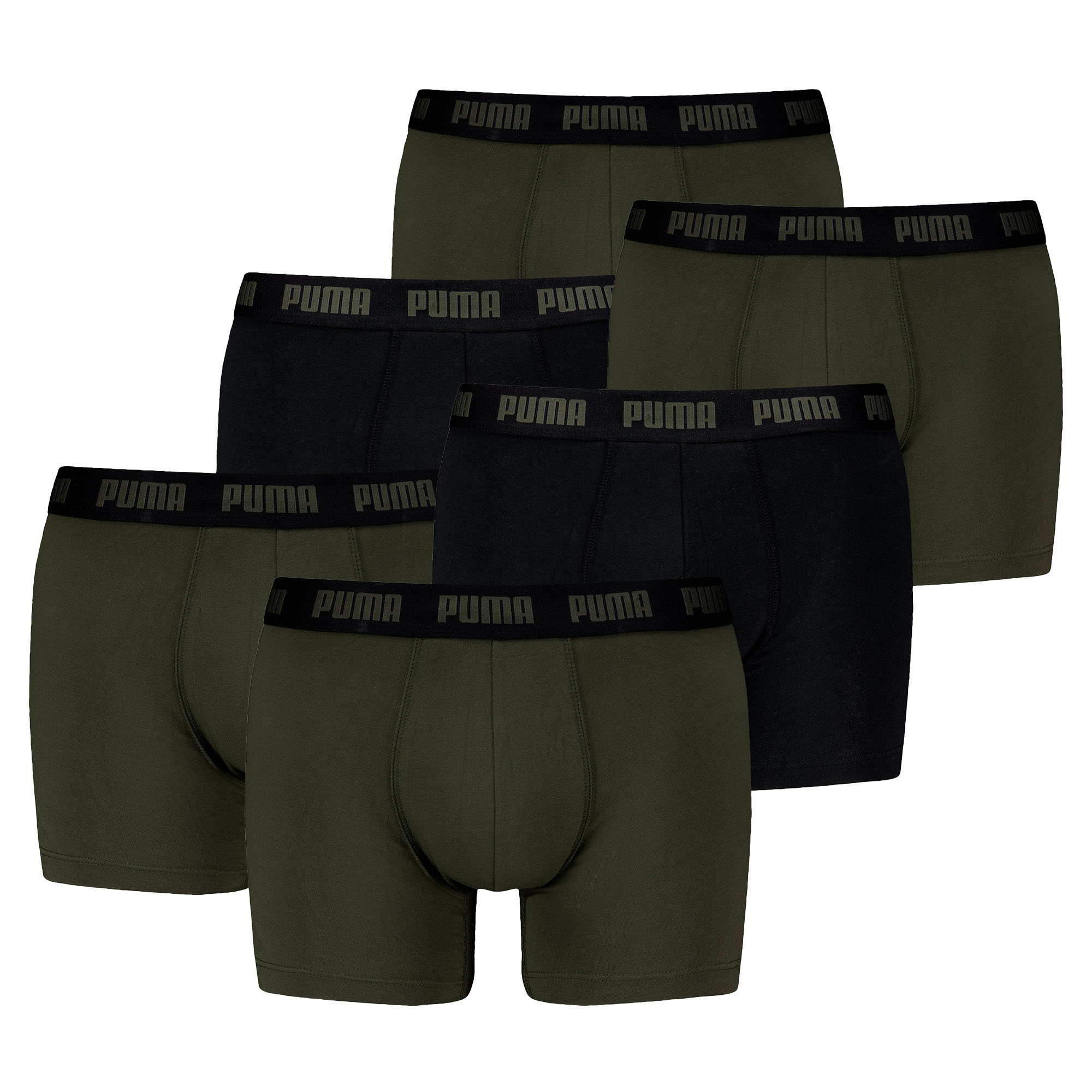 PUMA Herren Boxershorts, 6er Pack - Everyday Boxers 6P, Cotton Stretch, einfarbig