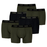 PUMA Herren Boxershorts, 6er Pack - Everyday Boxers 6P, Cotton Stretch, einfarbig