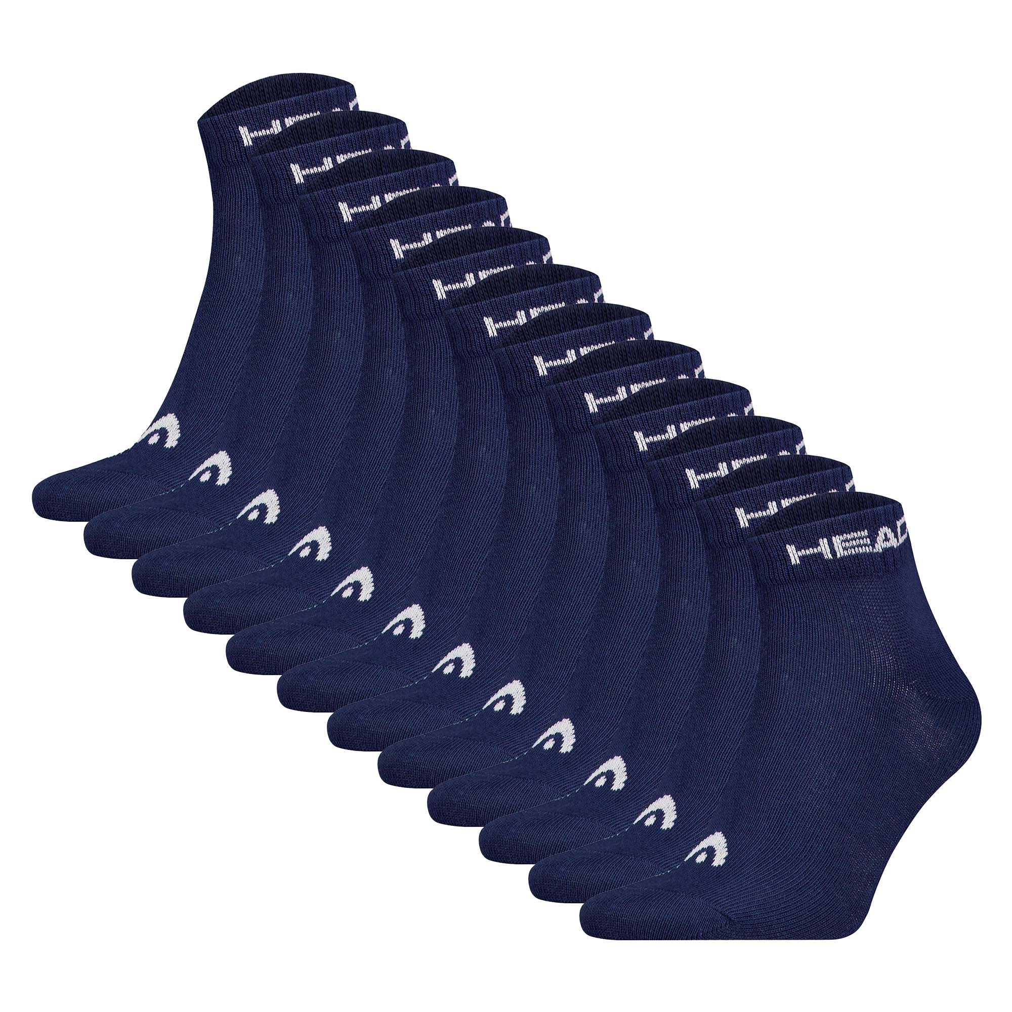 HEAD Unisex Quarter socks, 12-pack - Elements All Sport Quarter, logo, solid colour