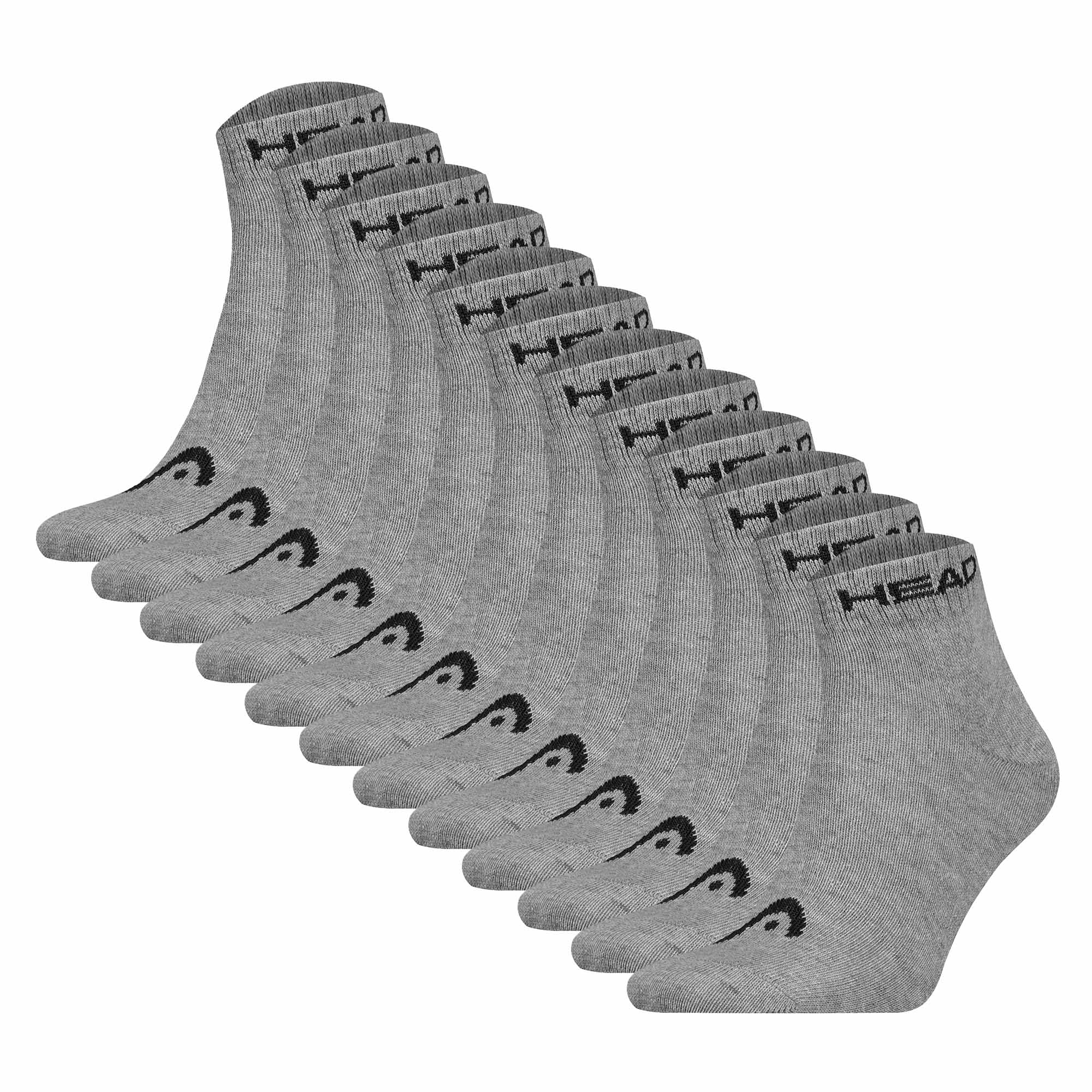 HEAD Unisex Quarter socks, 12-pack - Elements All Sport Quarter, logo, solid colour
