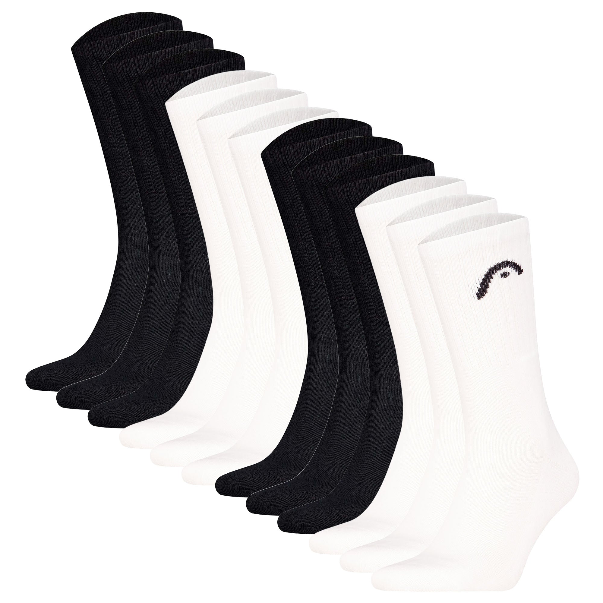 HEAD Unisex Socken, 12er Pack - All Sport Training Crew, Sportsocken, Logo