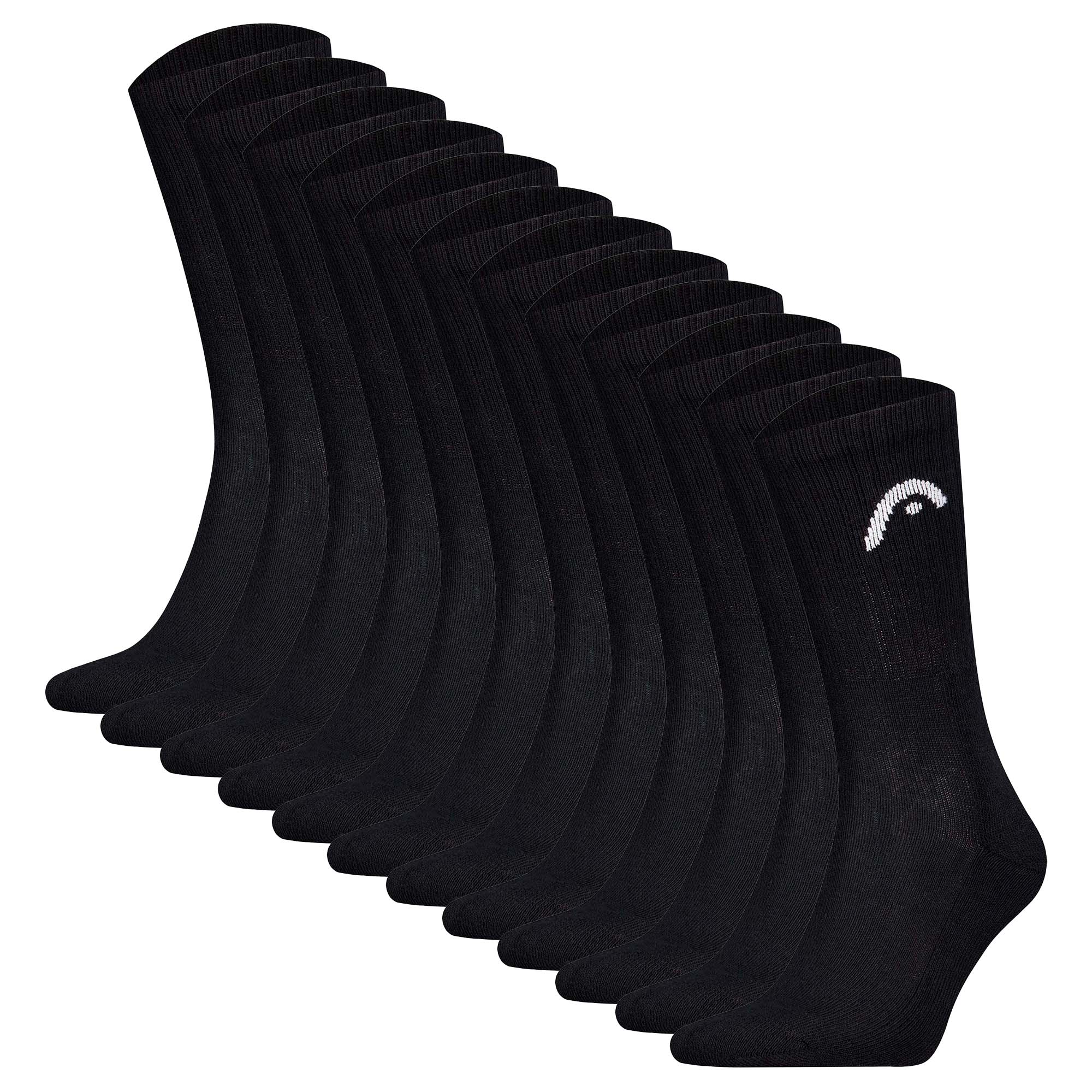 HEAD Unisex Socken, 12er Pack - All Sport Training Crew, Sportsocken, Logo