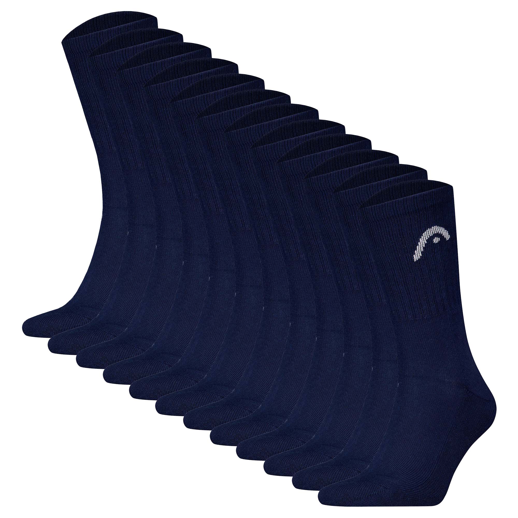 HEAD Unisex Socken, 12er Pack - All Sport Training Crew, Sportsocken, Logo