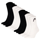HEAD Unisex Socken, 12er Pack -  All Sports Training Short Crew, Sportsocken, Logo, einfarbig