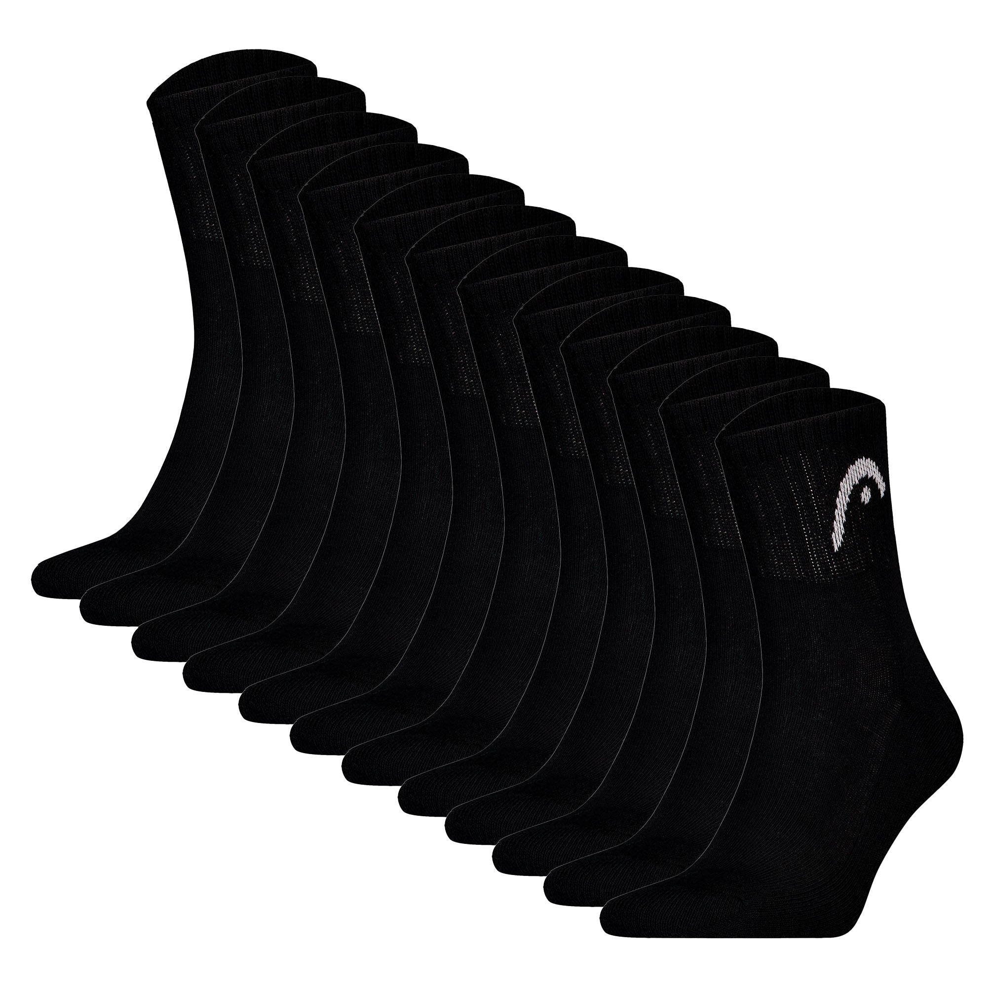 HEAD Unisex Socken, 12er Pack -  All Sports Training Short Crew, Sportsocken, Logo, einfarbig