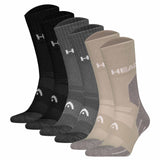 HEAD Unisex Wandersocken, 6er Pack - Hiking All Climates Crew, Sportsocken, Logo