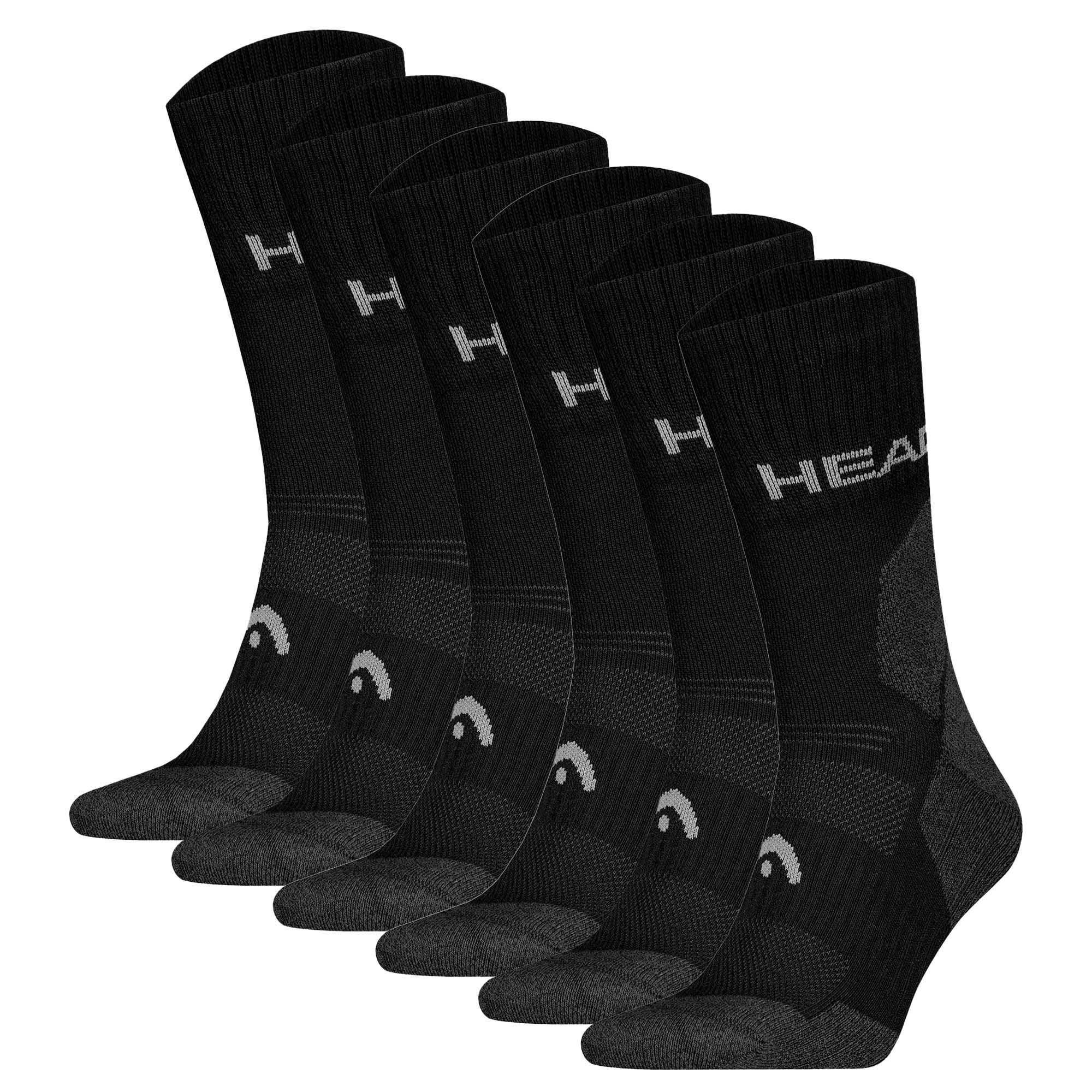 HEAD Unisex Wandersocken, 6er Pack - Hiking All Climates Crew, Sportsocken, Logo