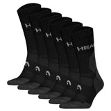 HEAD Unisex Wandersocken, 6er Pack - Hiking All Climates Crew, Sportsocken, Logo