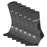 HEAD Unisex Wandersocken, 6er Pack - Hiking All Climates Crew, Sportsocken, Logo