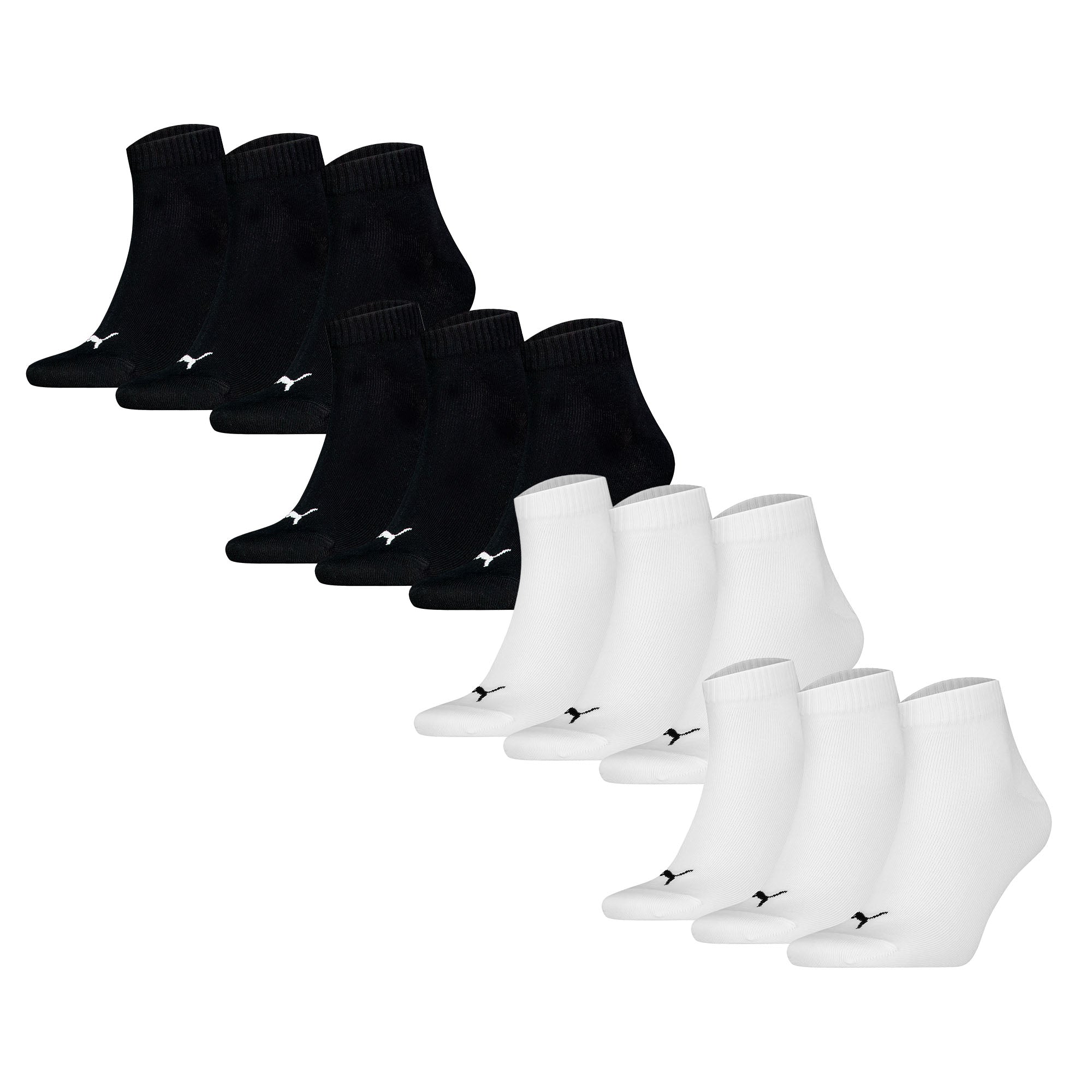 PUMA Unisex Quarter socks, 12-pack - Quarter Plain 12P, logo, solid colour