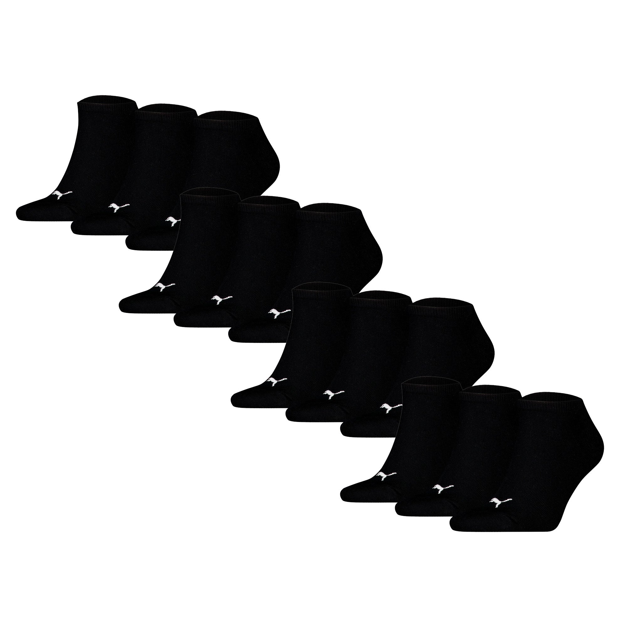 PUMA Unisex Sneakersocken, 12er Pack - Sneaker Plain 12P, Logo, einfarbig