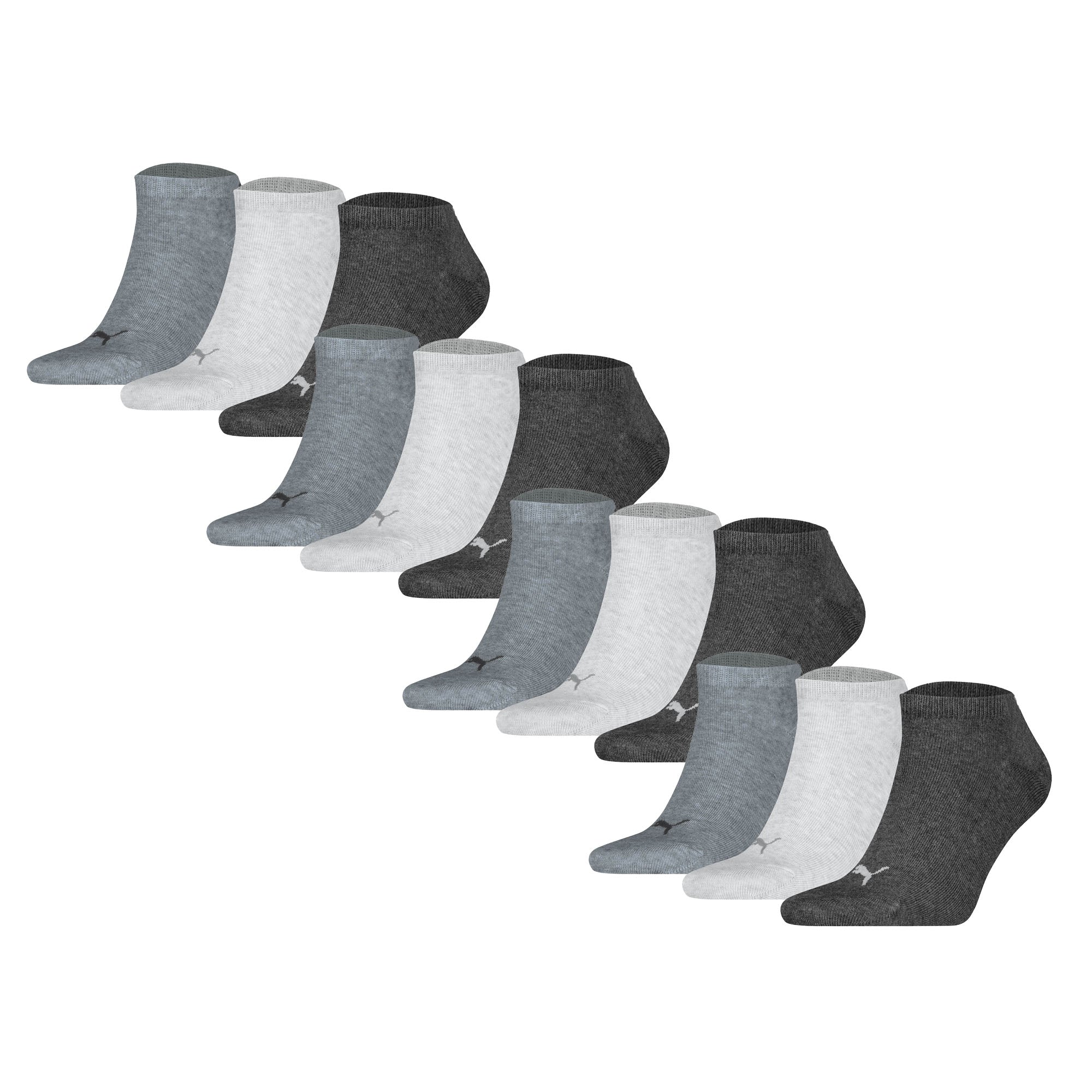 PUMA Unisex Sneakersocken, 12er Pack - Sneaker Plain 12P, Logo, einfarbig