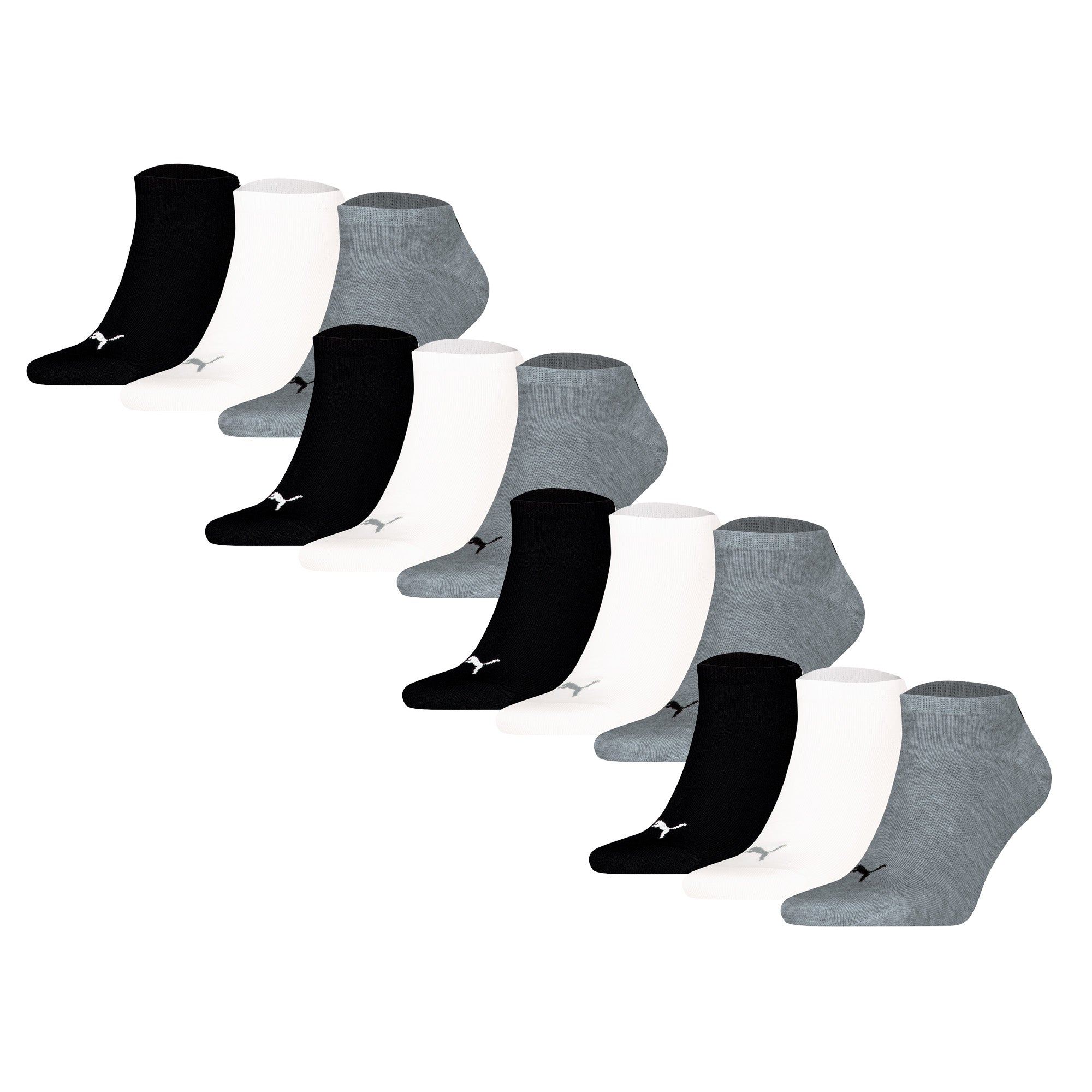 PUMA Unisex Sneakersocken, 12er Pack - Sneaker Plain 12P, Logo, einfarbig