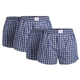 TOM TAILOR Herren Boxershorts, 4er Pack - Web-Shorts, Baumwolle, Poplin, kariert