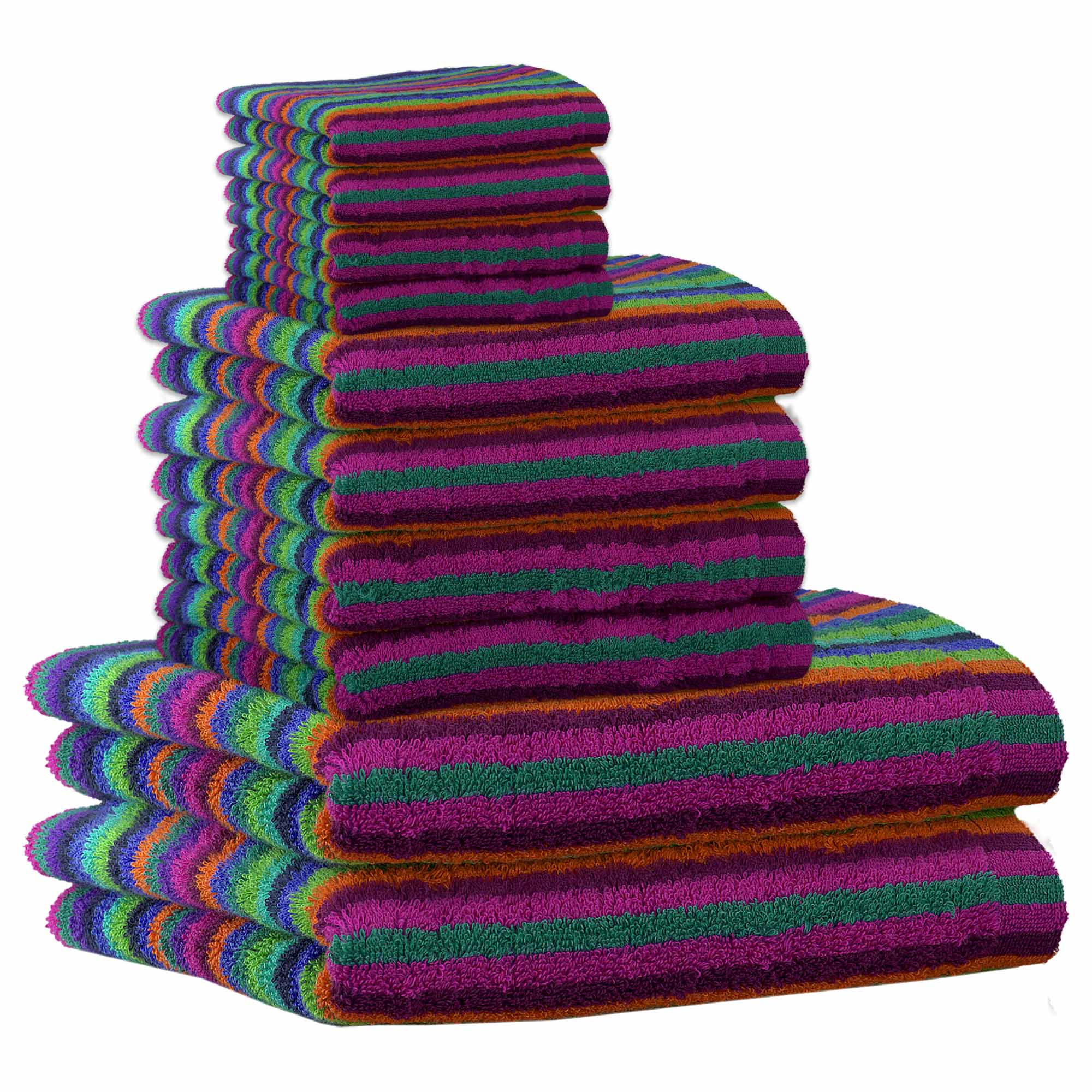 CAWÖ Handtuch Set, 10-tlg. - C Life Style Stripes, 2x Duschtuch, 4x Handtuch, 4x Gästetuch