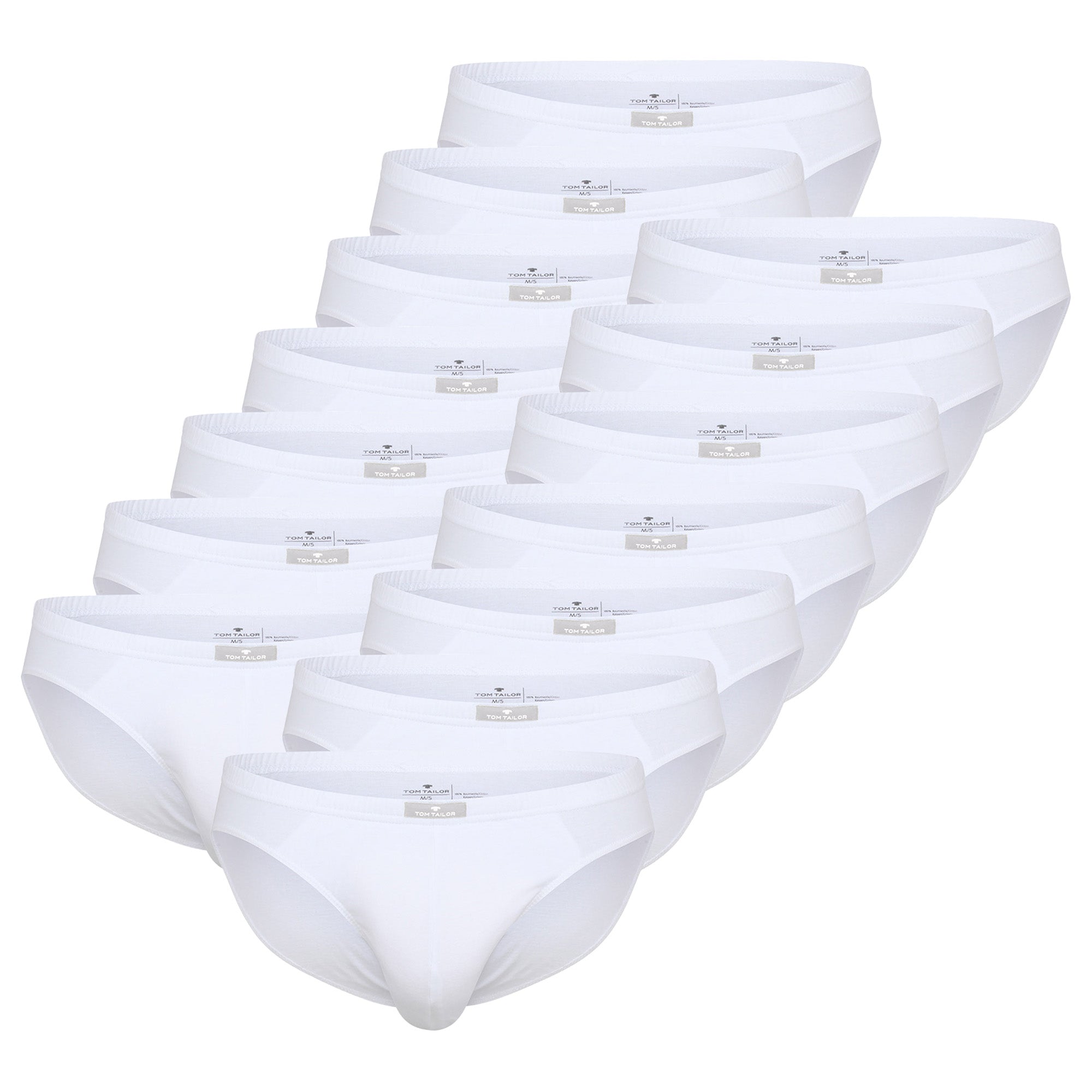 TOM TAILOR Herren Slips, 14er Pack - Mini-Slip, Briefs, Pure Cotton, Jersey, uni