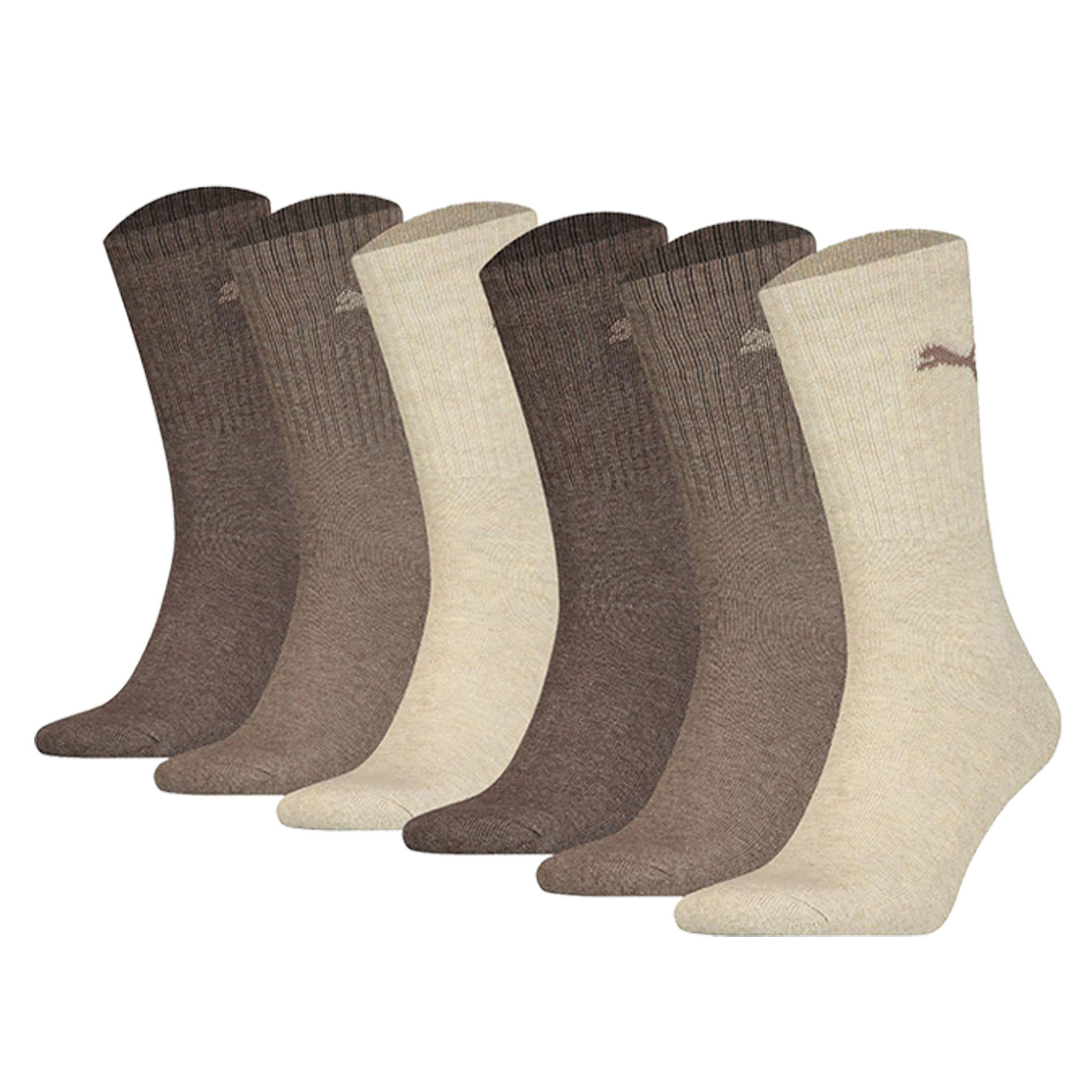 PUMA Unisex Sportsocken, 6 Paar - Tennissocken, Crew Sport Socken, einfarbig
