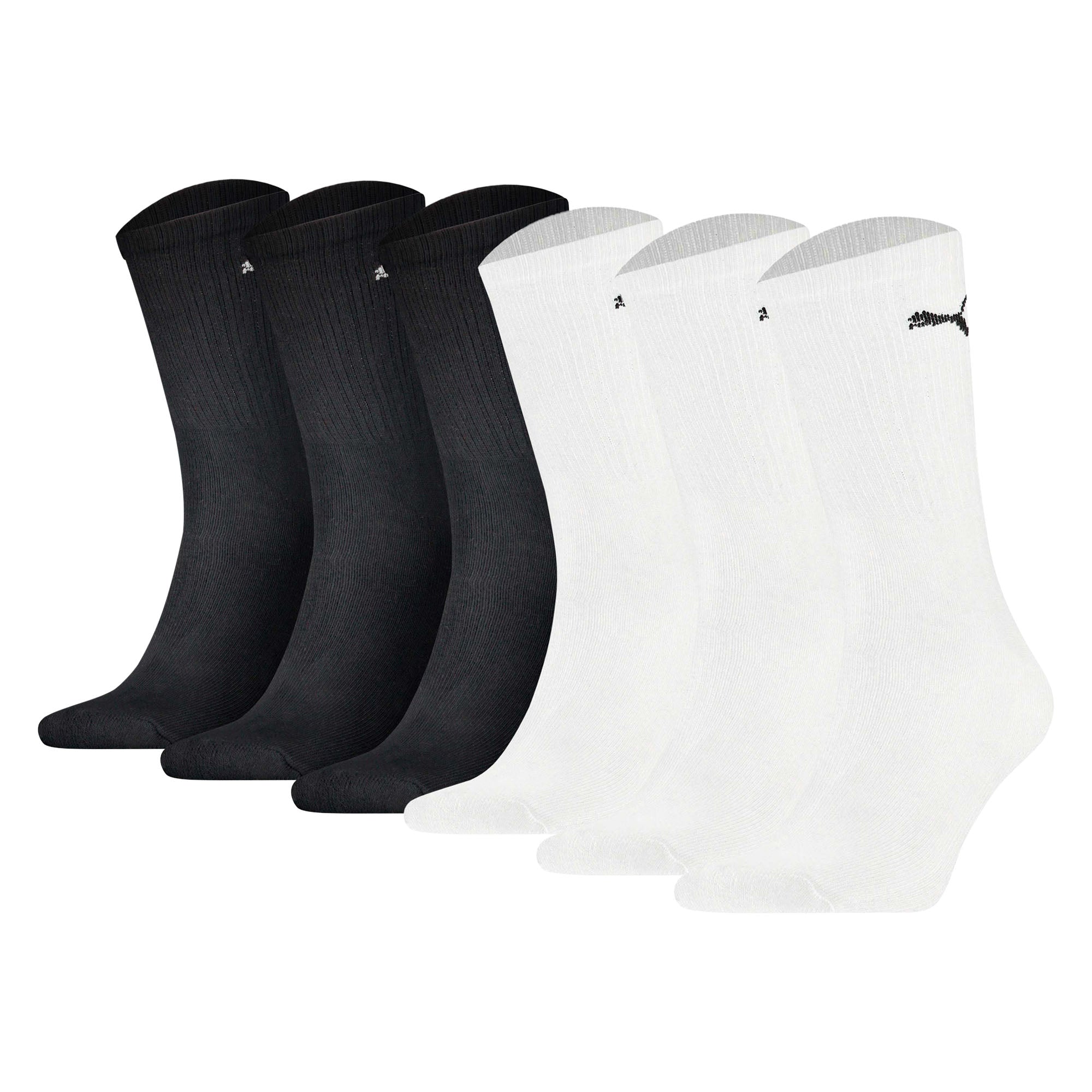 PUMA Unisex Sportsocken, 6er Pack - Tennissocken, Crew Sport Socken, einfarbig (2x 3 Paar)