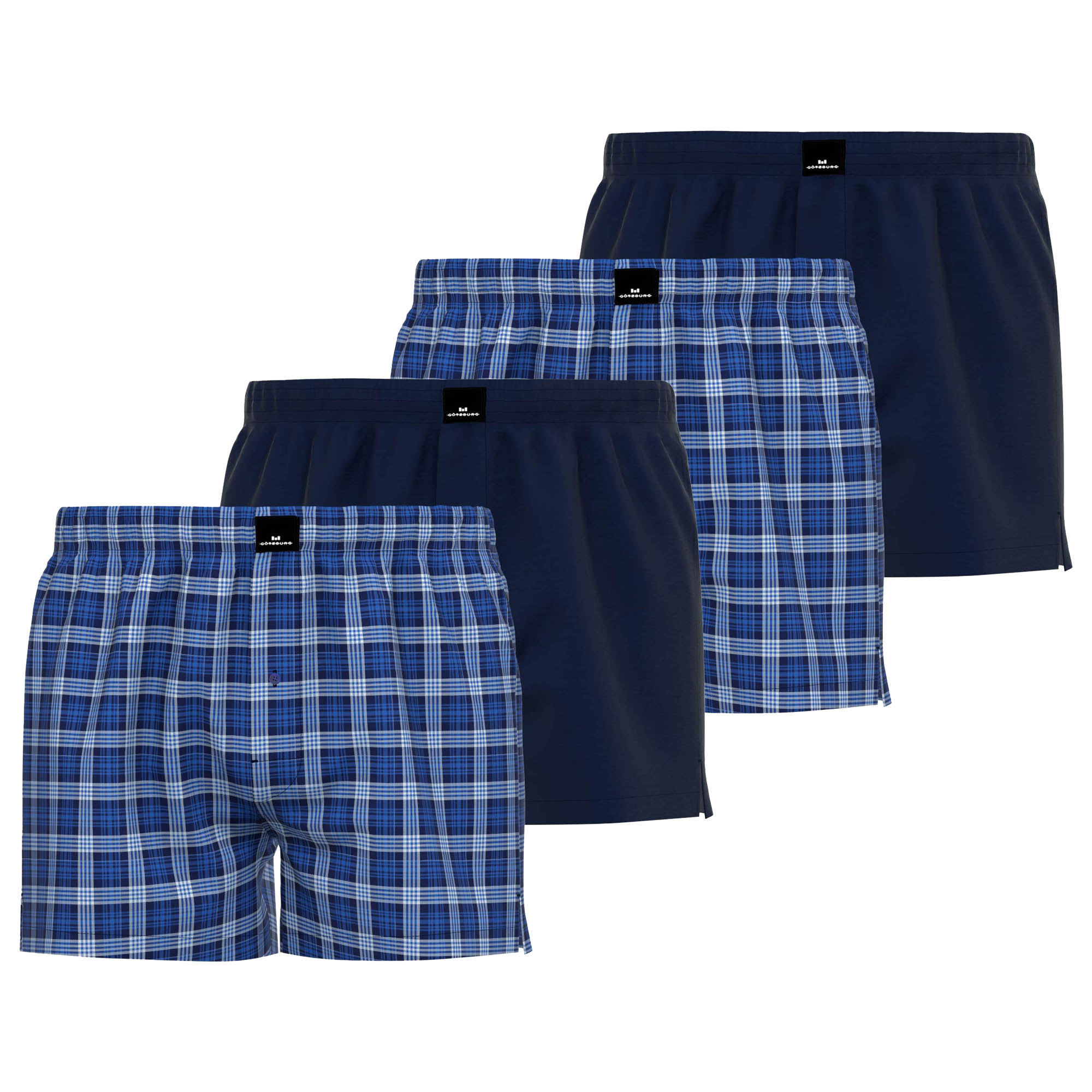 GÖTZBURG Herren Boxer 4er Pack - Poplin, Pure Cotton, Unterwäsche Set