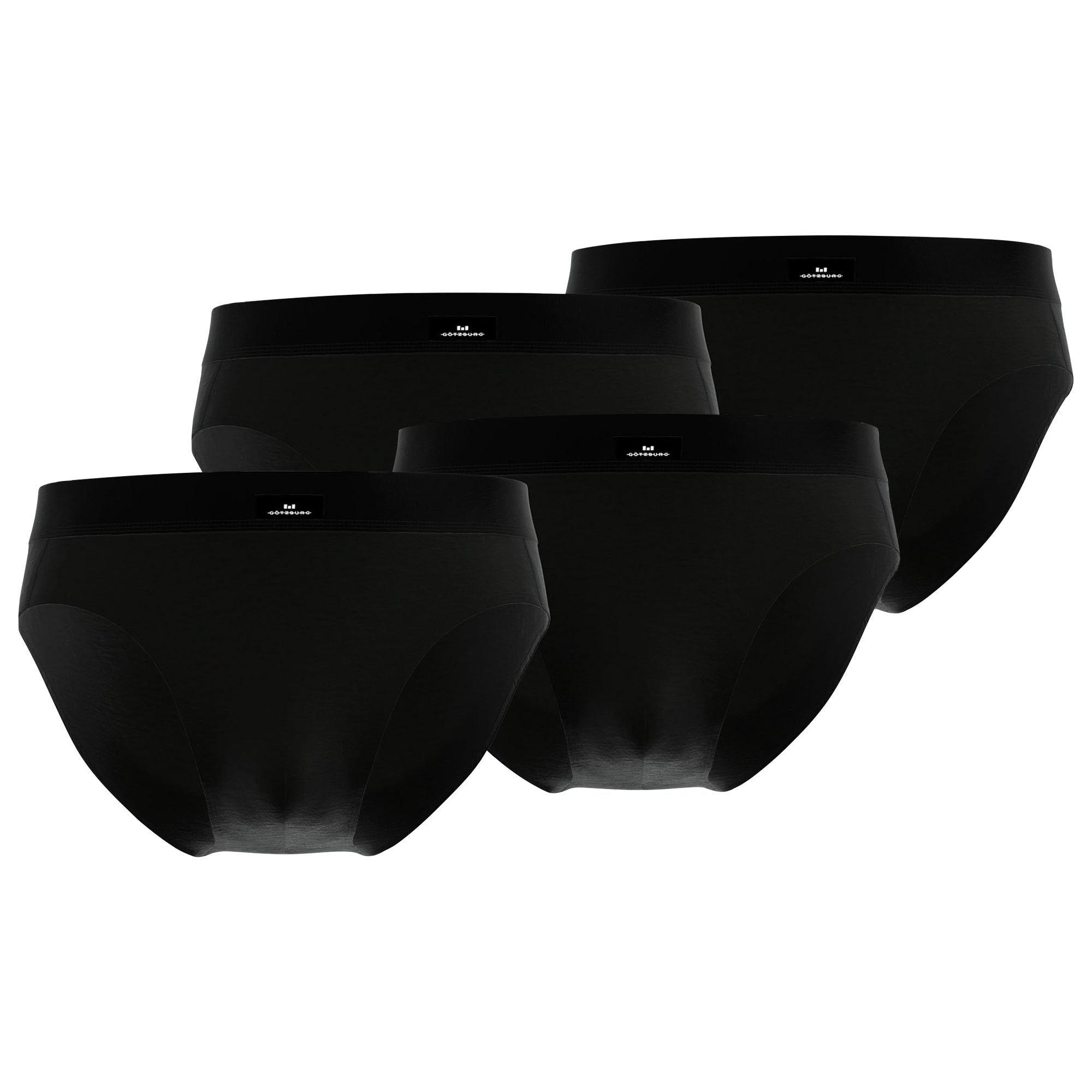 GÖTZBURG Herren Slips, 4er Pack - X-lastic, Unterwäsche, Unterhosen, Logo, einfarbig