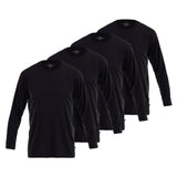 GÖTZBURG Herren Langarmshirt, 4er Pack - Baumwolle, Longsleeve, einfarbig