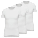 AMMANN Herren T-Shirt 3er Pack - Feinripp, Verlängerter Rücken, Baumwolle