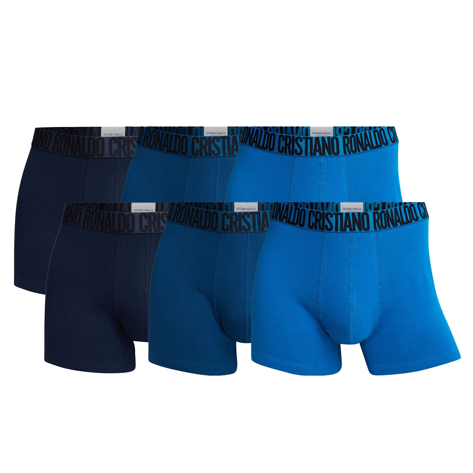 CR7 Herren Boxer Shorts, 6er Pack - Trunks, Organic Cotton Stretch