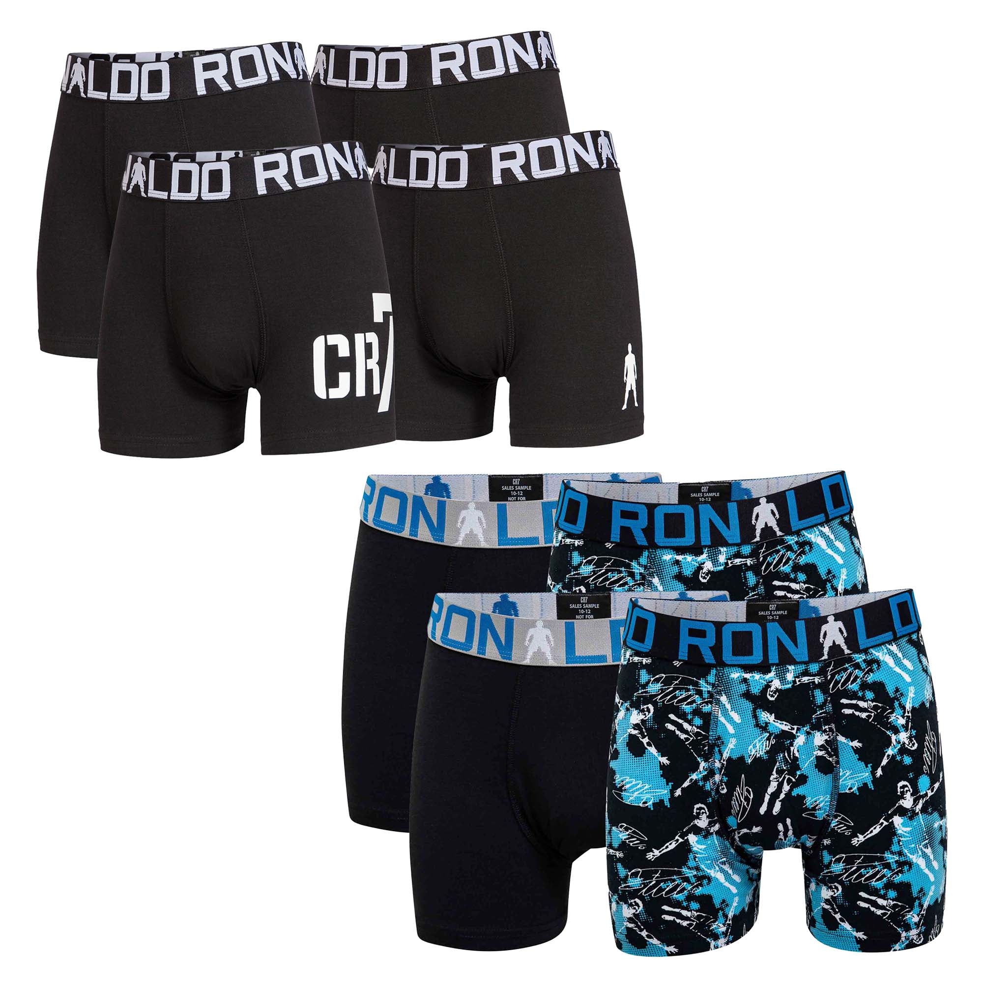 CR7 Jungen Boxershorts, 4er Pack - Trunks, Cotton Stretch, Logobund