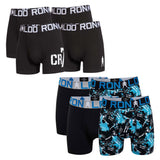 CR7 Jungen Boxershorts, 4er Pack - Trunks, Cotton Stretch, Logobund