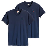 Levi's Herren T-Shirt 2er Pack - Original Housemark Tee, V-Ausschnitt, Baumwolle