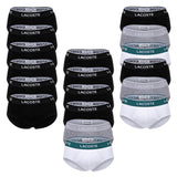 LACOSTE Herren Slips, 6er Pack - Casual, Briefs, Cotton Stretch, Logobund