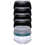 LACOSTE Herren Slips, 6er Pack - Casual, Briefs, Cotton Stretch, Logobund