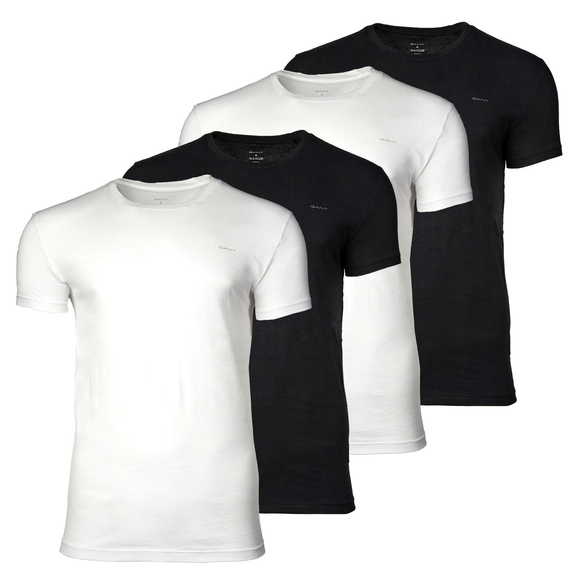 GANT Herren T-Shirt, 4er Pack - C-NECK T-SHIRT 4-PACK, Rundhals, kurzarm, Cotton