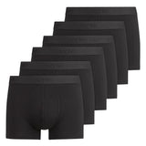 OLYMP Herren Boxershorts, 6er Pack - Trunks, Cotton Stretch, Logo, einfarbig