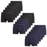 OLYMP Herren Boxershorts, 6er Pack - Trunks, Cotton Stretch, Logo, einfarbig