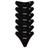 DIESEL Damen Tanga, 6er Pack - PUNCHY-D-CORE, Cotton Stretch, Logo