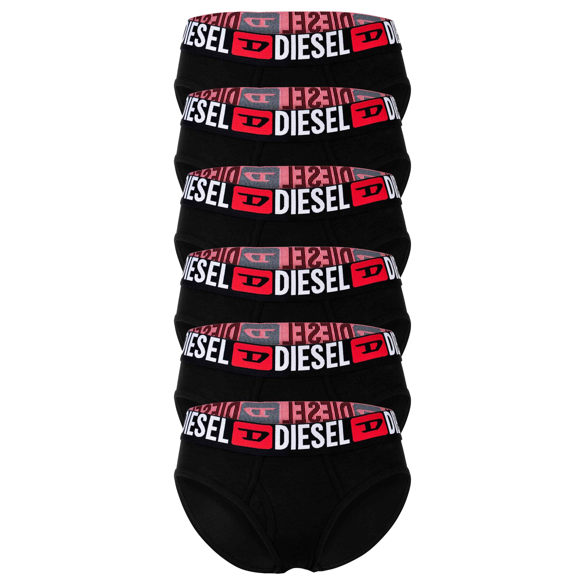DIESEL Damen Slips, 6er Pack - OXY-D-CORE, Cotton Stretch, Logobund