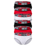 DIESEL Damen Slips, 6er Pack - OXY-D-CORE, Cotton Stretch, Logobund