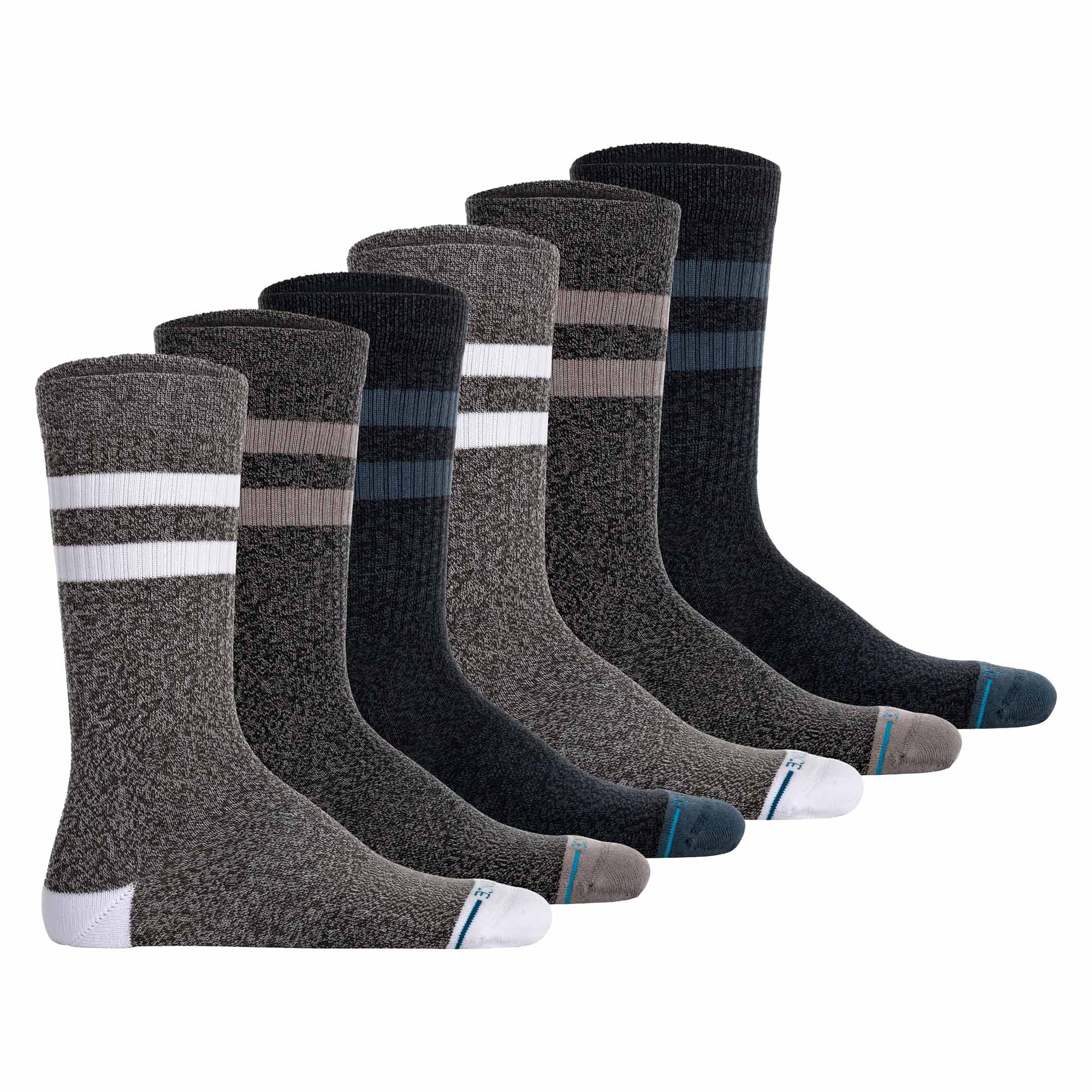 STANCE Unisex Socken 6er Pack - The Joven, Logo, Streifen, Crew Socken
