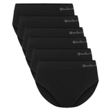 Bamboo basics Damen Slips, 6er Pack - BELLE seamless full briefs, Jersey, Logo