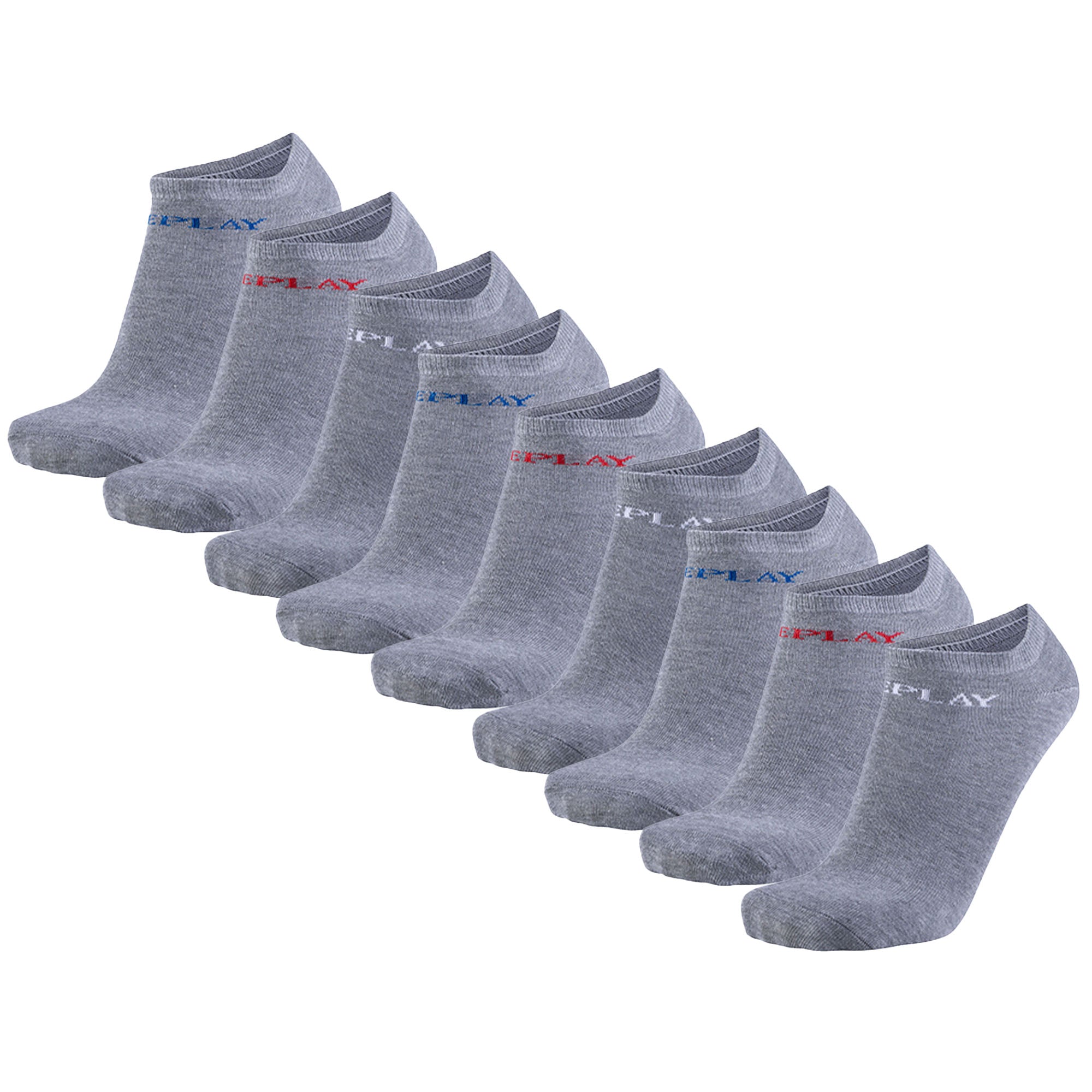 REPLAY Unisex Sneaker Socken, 9er Pack - Kurzsocken, Baumwolle, Logo, einfarbig, kurz