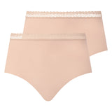 Chantelle Damen Taillen-Slip 2er Pack - Cozy Chic, unsichtbar, atmungsaktiv