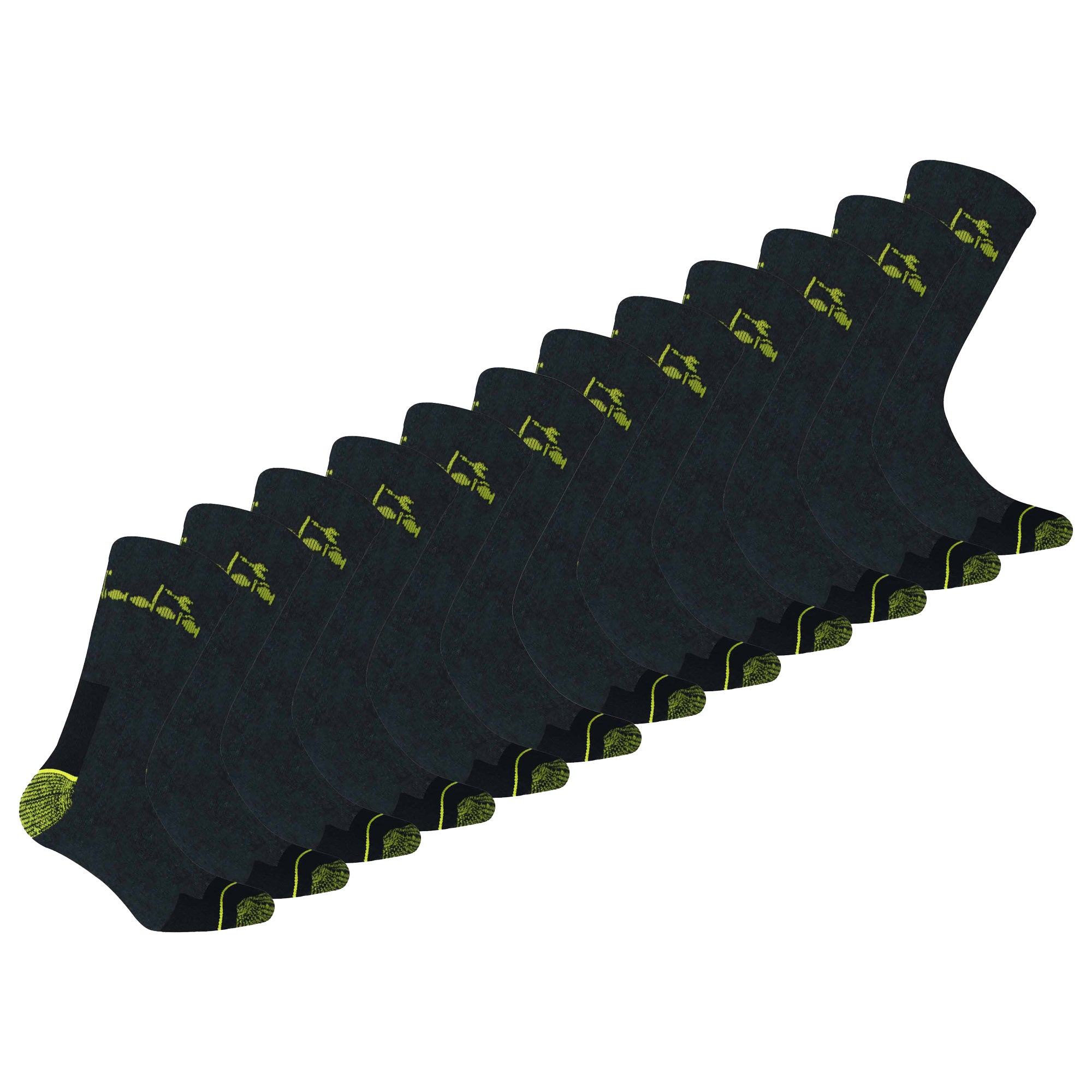 Diadora Unisex Arbeitssocken, 12er Pack - Sportsocken, Baumwolle, Logo, einfarbig