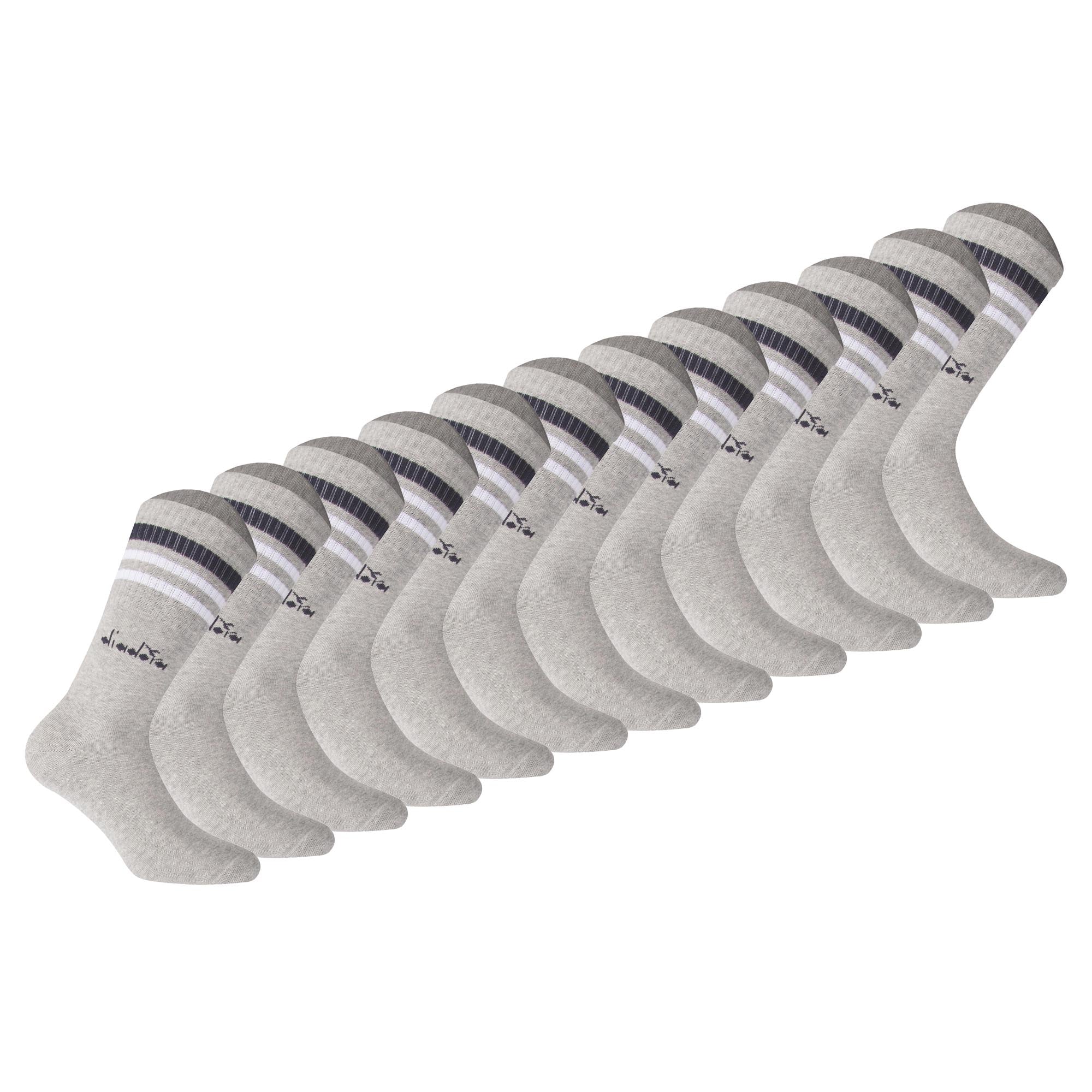 Diadora Unisex Tennissocken - 12er Pack, Logo, Streifen