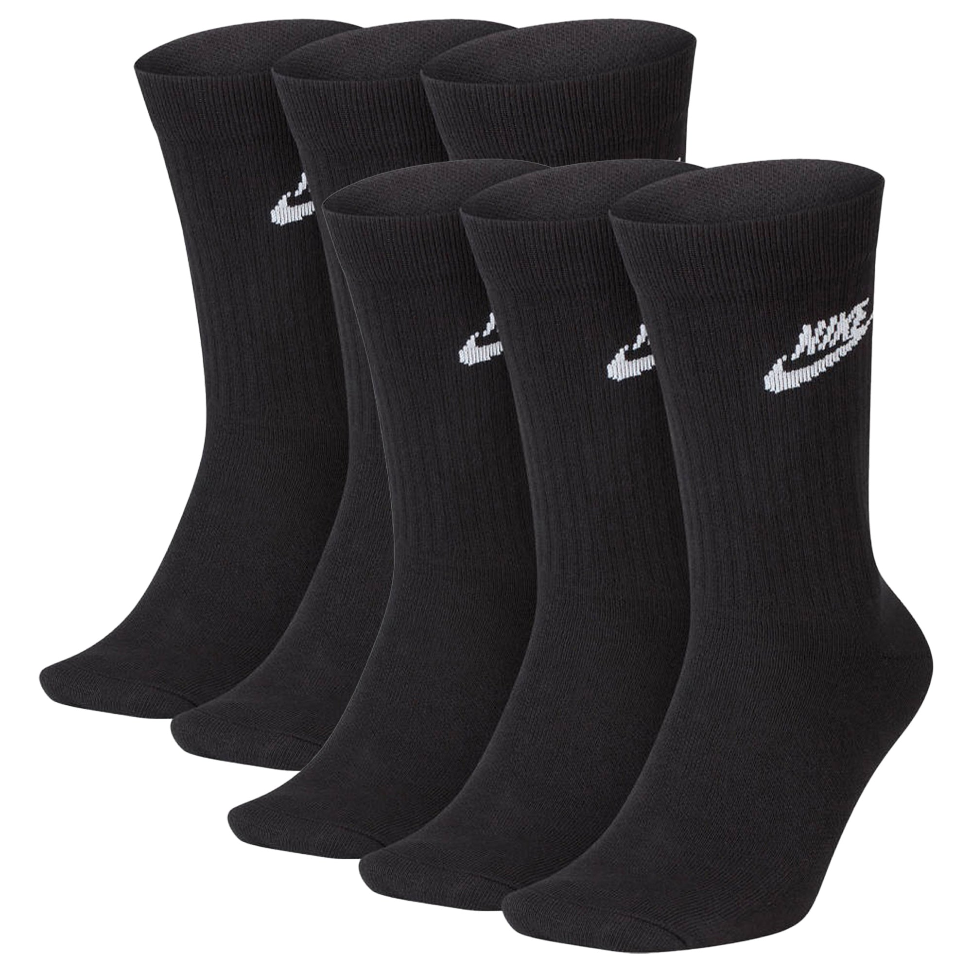 NIKE Unisex 6er Pack Sportsocken - Everyday, Essential Crew, einfarbig