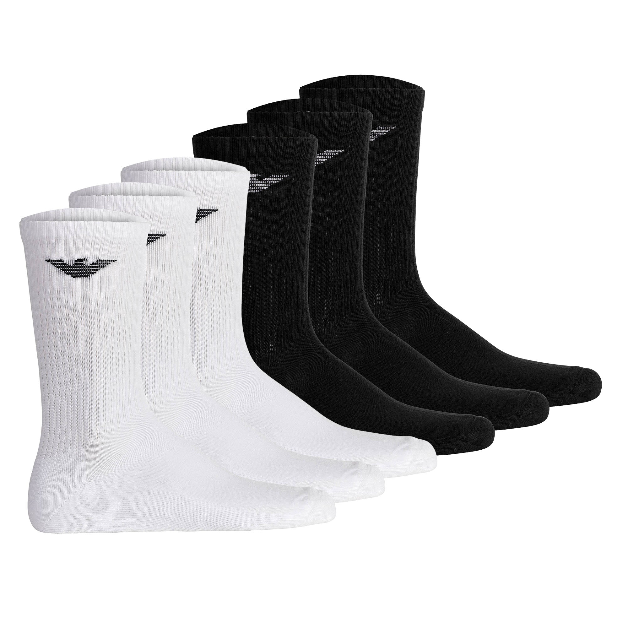 EMPORIO ARMANI Herren Socken, 6er Pack - SPORTY SPONGE, Short Socks, One Size